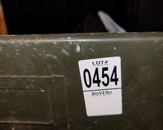 Lot #454 - Metal Drawer Cabinet and Contents - $20