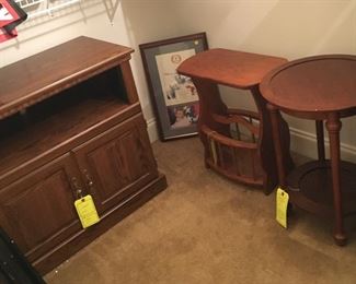 Lots of small tables and cabinets