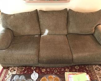 Sofa, Matching Love Seat and Oversize Ottoman