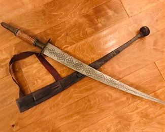 African Sword with 2 Daggers