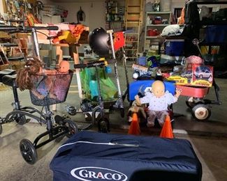 Baby dolls, wagons, trucks, dress up sets, crafts, play kitchen complete with food, lots & pans, serving set, apron & cookbooks! 