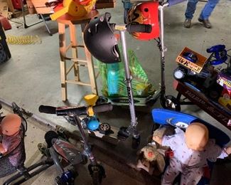 SO MUCH STUFF FOR THE KIDDOS, GAMES, SCOOTERS, DOLLS, BALLS, PLAY KITCHEN, DISHES & THE CUTEST DRESS UP STUFF.. PRINCESS, CHEF, COWBOYS, INDIANS, & MORE