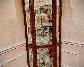 GORGEOUS CORNER LIGHTED HUTCH. 