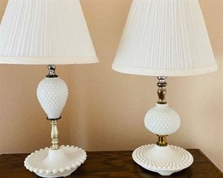 small Milk glass Lamps