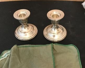 Set of sterling silver candlesticks $15.00
For the set 