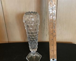 American Fostoeia 8.5” Glass vase $8.00