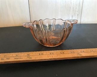 Pink depression glass bowl $7.00