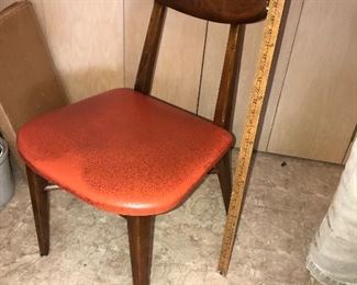 Chair with orange cushion $6.00 (pick up only)