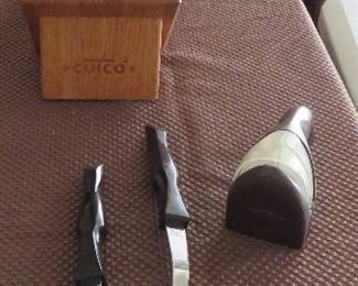 Cutco knife set, Cutco spoons, Cutco knife sharpener