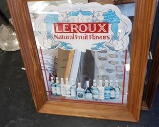 Vintage Leroux framed mirror