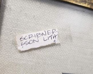 Rare Scribner & son lithograph