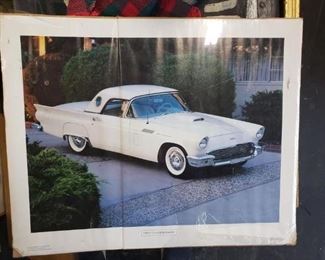 Gary Pesnell Showroom Posters 1979 Power Graphics Corp 1st Edition 1957 Thunderbird 16 x 20