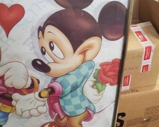 Vintage Mickey & Minnie Mouse framed love poster 16 x 20