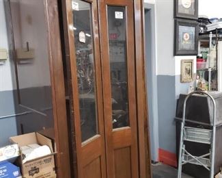 Antique Mahogany Telephone Booth (partially refinished) no phone