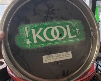 Vintage Kool cigarettes round metal tray  