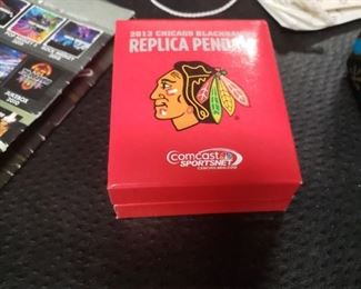 Chicago Blackhawks Comcast Sportsnet replica pendant in box 