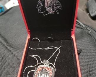 Chicago Blackhawks Comcast Sportsnet replica pendant in box 