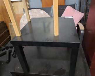 IKEA Black lack end table 21 5/8" x 21 5/8" x 17.75"H  