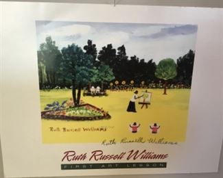Signed by local Durham Artist Ruth Russell Williams. Titled “First Art Lesson” priced at 80.00