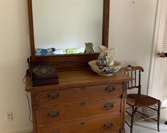 Photo Inv #366 - Three Drawer Dresser with Mirror Attached - $160