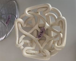 Photo Inv #66 - Ceramic Bread Basket - $8 - Measurements 