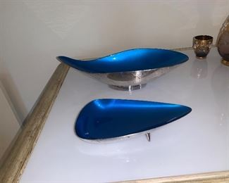 Photo Inv #181  snack/nut dishes - Marked Reed & Barton - Triangle $15 / Oval $20 