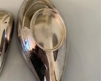 Photo Inv #181  snack/nut dishes - Marked Reed & Barton - Triangle $15 / Oval $20 