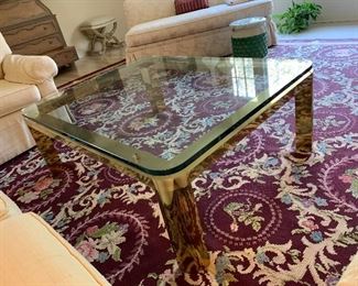 Photo Inv #257 - Brass Cocktail Table - $300 