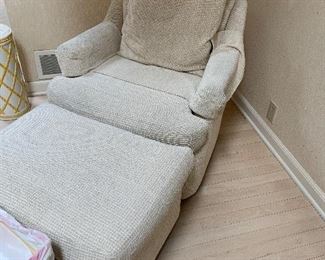 Photo Inv #337 -Upholstered Chair & Ottoman - $65
