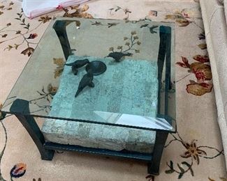 Photo Inv #35 - Glass Topped Cocktail Table (Birds underneath) Sold to Family 