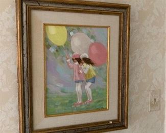 Photo Inv #38 - Painting of Two Girls - George Shelly  - Sold to Family 