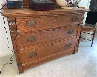 Photo Inv #366 - Three Drawer Dresser with Mirror Attached - $160