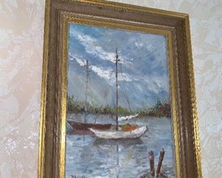 Photo Inv #381 - Art - Painting with Boats  - $75