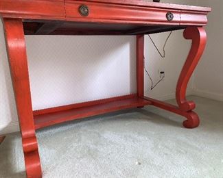 Photo Inv #394 Red/ Orange Desk - $175