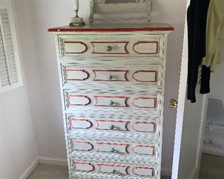 Photo Inv #44 -  Ivory & Burnt Orange Dresser - $95