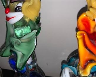 Photo Inv #564 - Murano Clowns - $50 both - One is damaged 