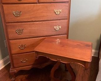 Antique 6-drawer Chest of Drawers ===> $275                       Antique Side Table ===> $135
