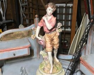 Vintage lamp with figural base. No shade.     $15