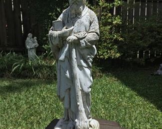 Vintage Cement Statue of St Jude approx.  27 inches in height     $100