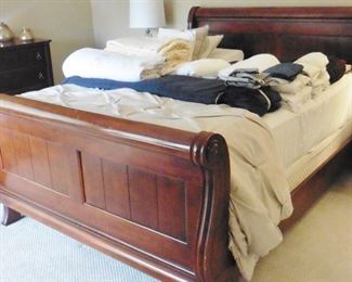 Queen size sleigh bed (with or without mattress)
