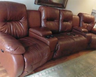 Power reclining home theater group. $950