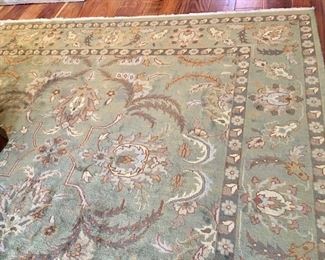 Shades of green ... quality rug. Approx 9 x 12’.  $450