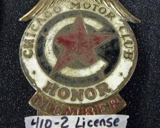 Chicago Motor Club License Plate Topper