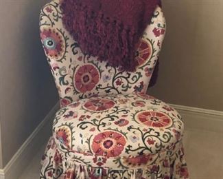 Floral Boudoir Chair                                                            $135                                         
(Matches bedding/euro's)