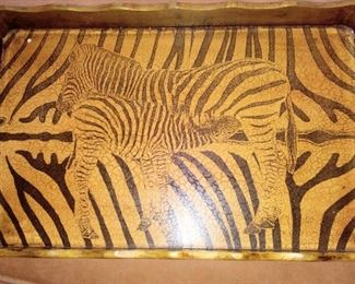 Wood Zebra Tray                                              $10                               