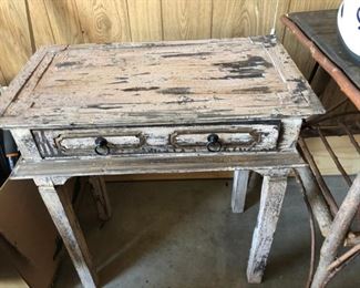 Distressed Side Table              $75                             