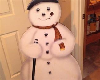 Full Size Stand Up Wood Snow Man                                               $30                                     