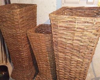 Tall Woven Basket Planters Set of 3                         $165
4 feet high
