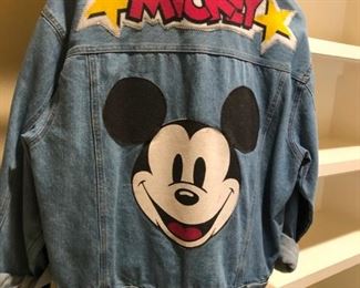 Disney Mickey Mouse Jean Jacket Womens L                                            $55