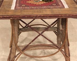 Pair of Twig Tables; unique and very well made!       
Square $120
Rectangular  $85